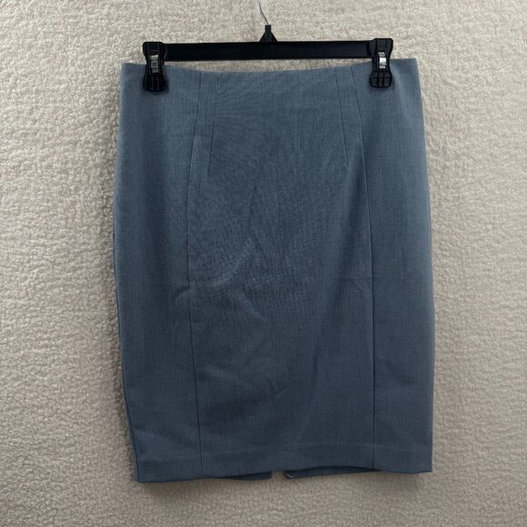 Express Woven Pencil Light Blue Short Skirt Size 6 NWT - Picture 2 of 9